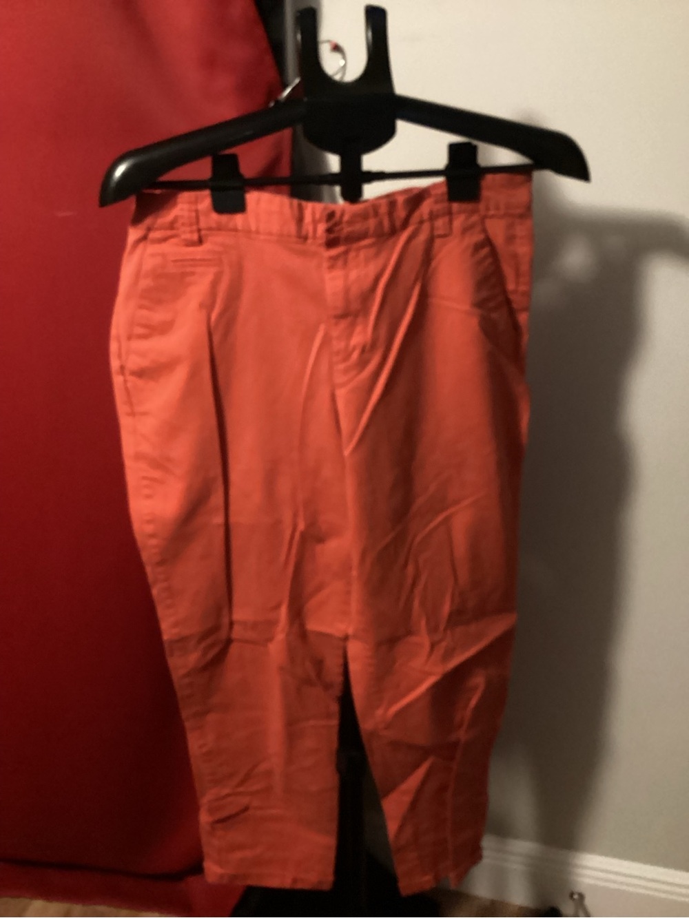 Ladies Orange Chino Pants - Classic Straight Fit